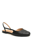 Sapatilha slingback couro preto